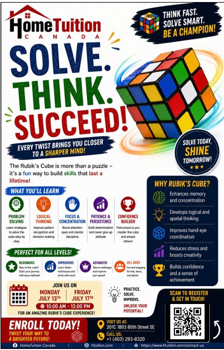 Rubik's Cube Workshop flyer
